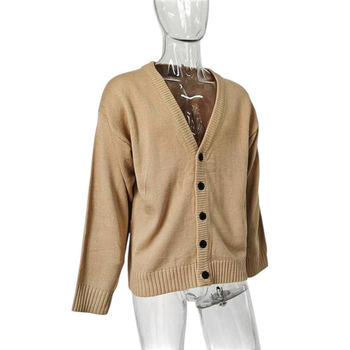 Archer & Vaughn™ Oversized Knit Cardigan – Men's Minimalist V-Neck Sweater Coat