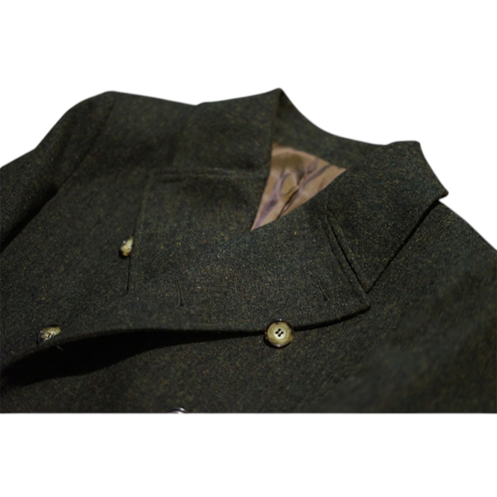 Archer & Vaughn™ Long Wool Overcoat – Double-Breasted Military Polo Coat for Men