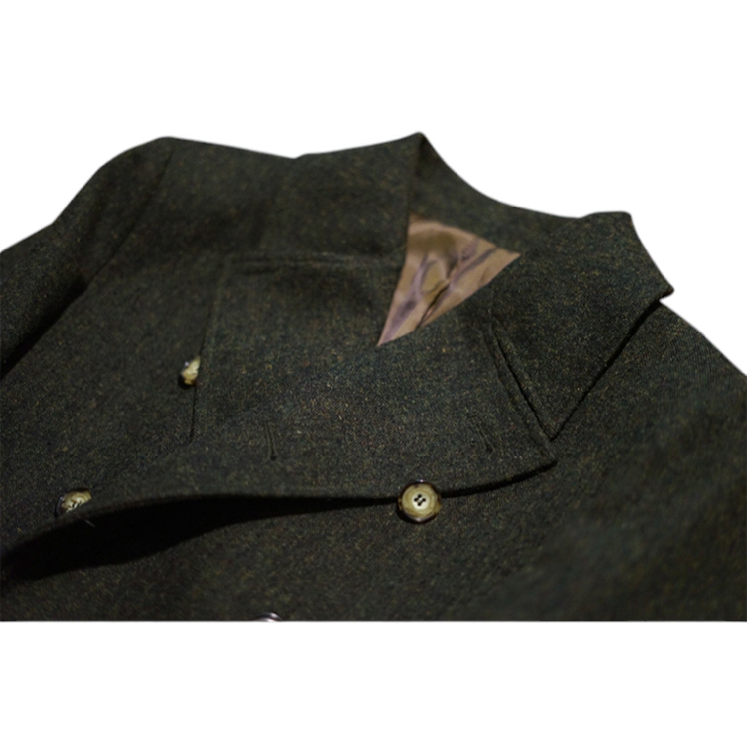 Archer & Vaughn™ Long Wool Overcoat – Double-Breasted Military Polo Coat for Men