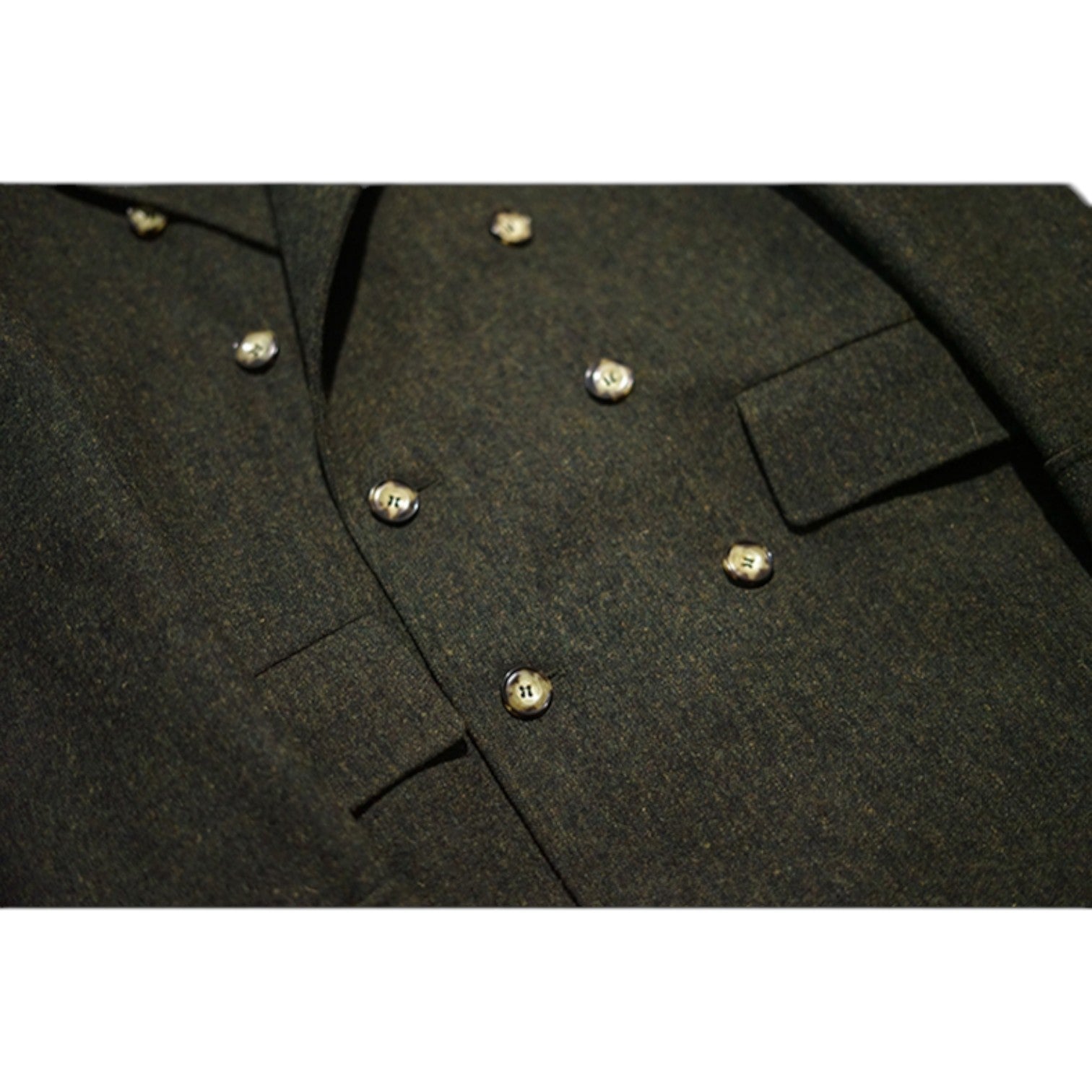 Archer & Vaughn™ Long Wool Overcoat – Double-Breasted Military Polo Coat for Men