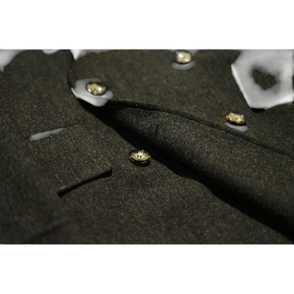 Archer & Vaughn™ Long Wool Overcoat – Double-Breasted Military Polo Coat for Men