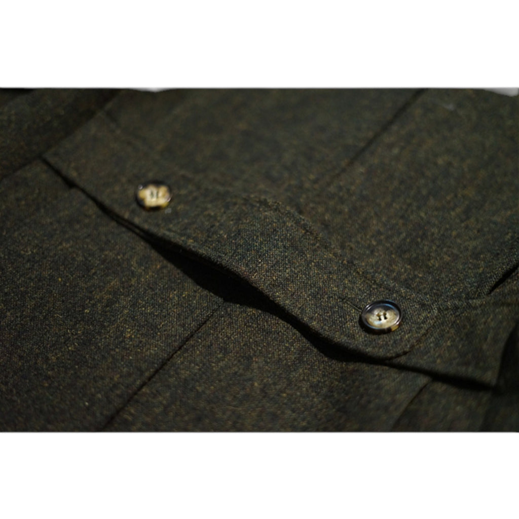 Archer & Vaughn™ Long Wool Overcoat – Double-Breasted Military Polo Coat for Men