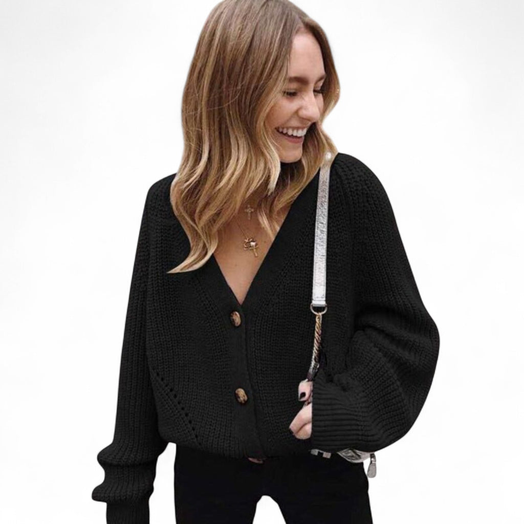 Classic V-Neck Button-Up Cardigan