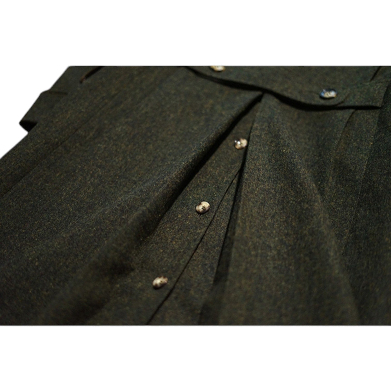 Archer & Vaughn™ Long Wool Overcoat – Double-Breasted Military Polo Coat for Men