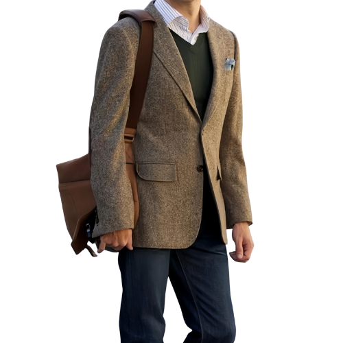 The Scholar’s Heritage Blazer – Elbow Patch Wool Edition