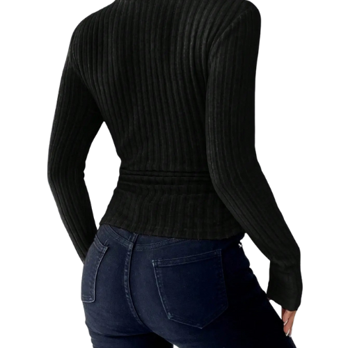 Essential Ribbed Knit Turtleneck Sweater – Slim Fit