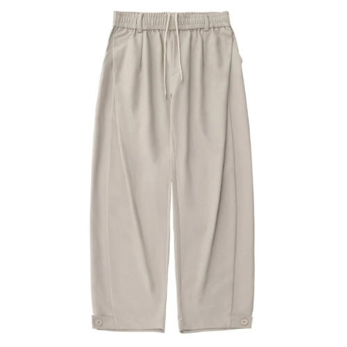 Relaxed Pleated Wide-Leg Trousers