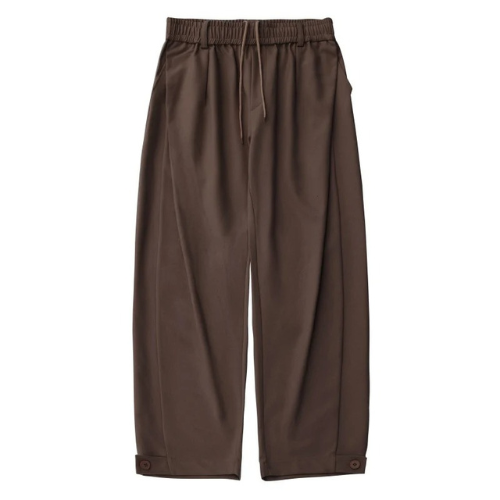 Relaxed Pleated Wide-Leg Trousers