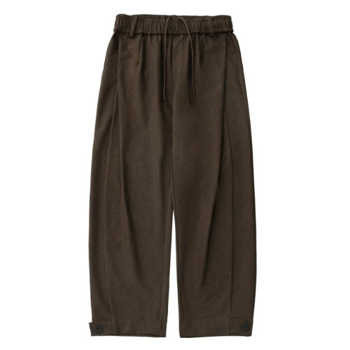 Relaxed Pleated Wide-Leg Trousers