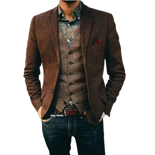 Chestnut Wool Blend Blazer