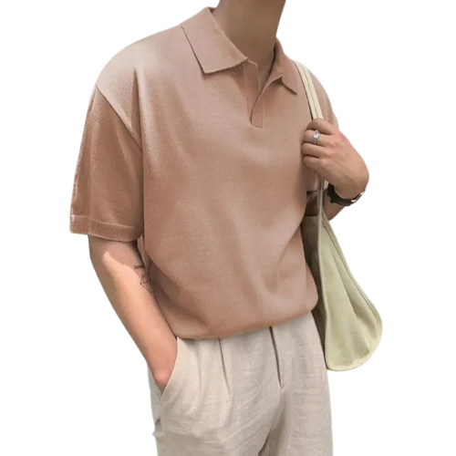 Muted Rose Knit Polo