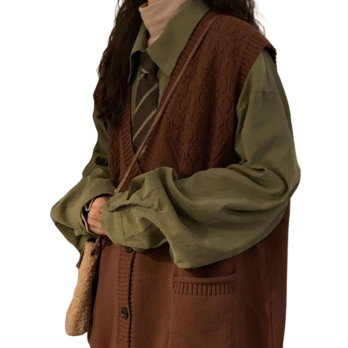 Preppy Knit Sweater Vest