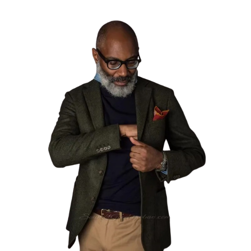 Herringbone Wool Blazer