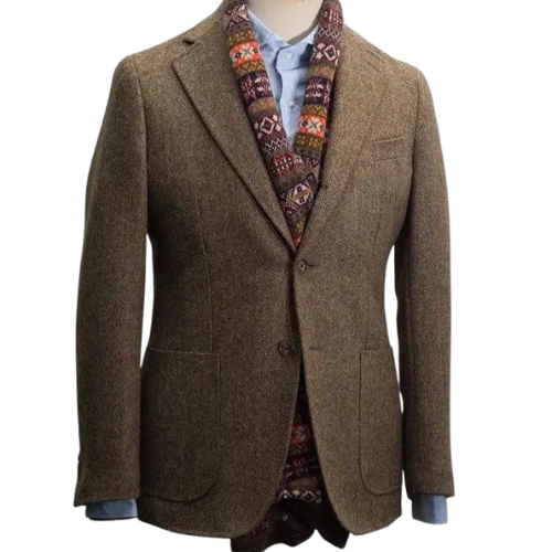 Herringbone Wool Blazer