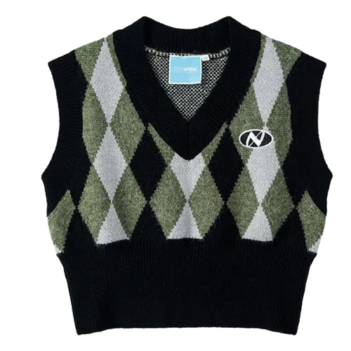 Embroidered Elegant Knit Vest