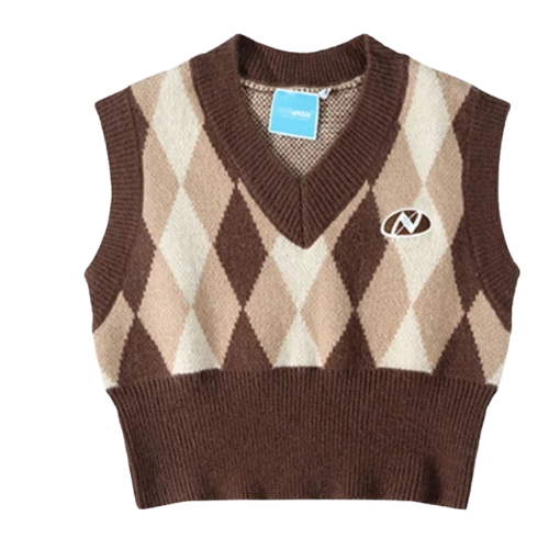 Embroidered Elegant Knit Vest