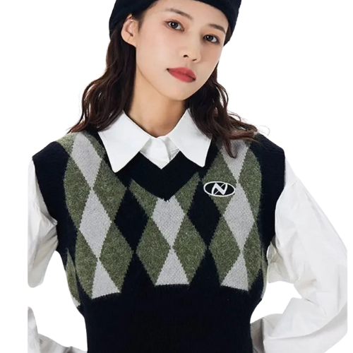 Embroidered Elegant Knit Vest