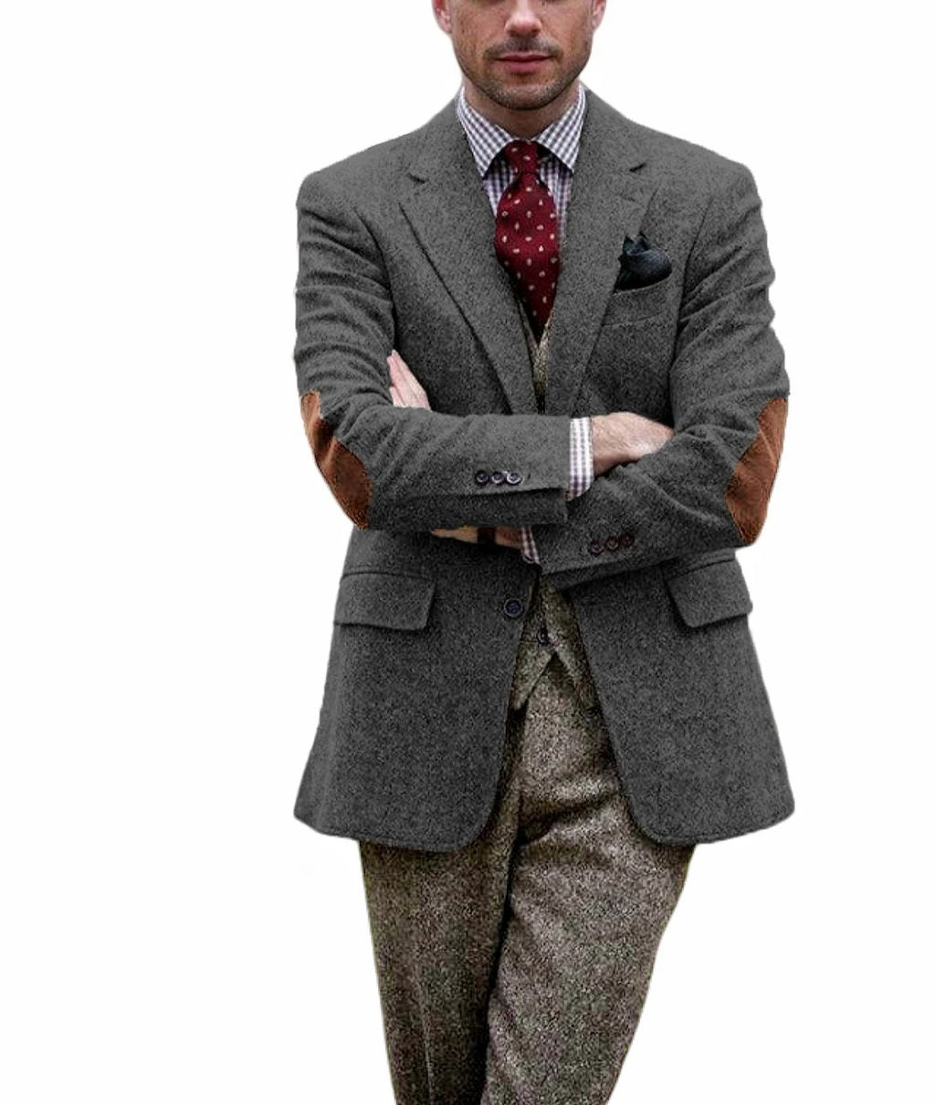 The Scholar’s Heritage Blazer – Elbow Patch Wool Edition